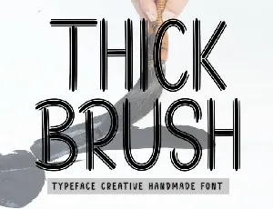 Thick Brush font