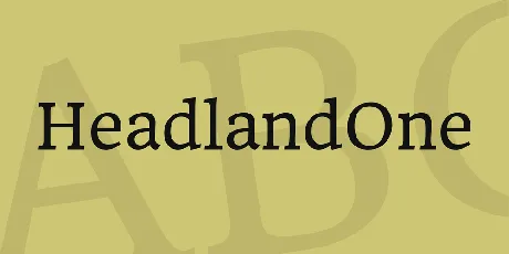 HeadlandOne font