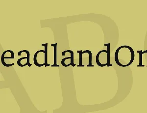 HeadlandOne font