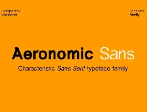 Aeronomic Sans Family font