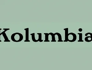 Kolumbia font