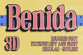 Benida Rounded 3D font