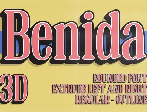 Benida Rounded 3D font