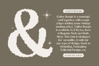 Calive Rough font