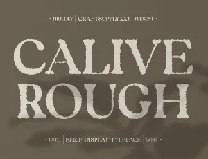 Calive Rough font