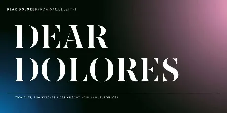 Dear Dolores font