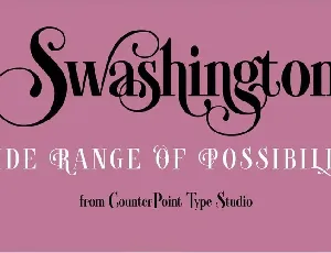 Swashington font