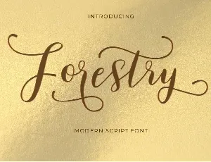 Forestry Script font