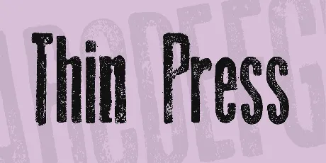 Thin Press font