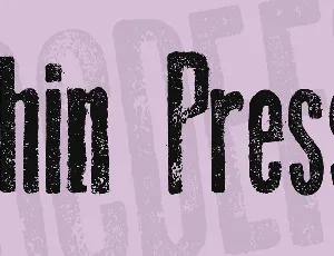 Thin Press font