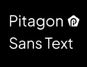 Pitagon Sans Text Family font