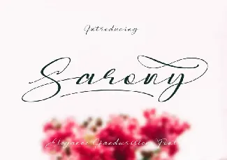 Sarony Handwritten font