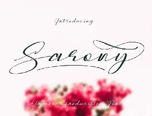Sarony Handwritten font
