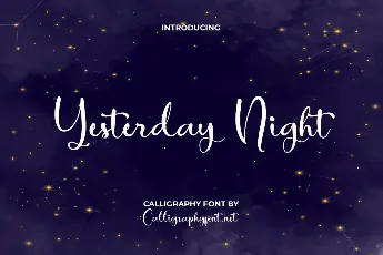 Yesterday Night Demo font