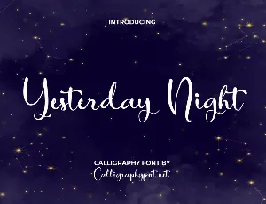 Yesterday Night Demo font