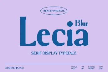 Lecia Blur font