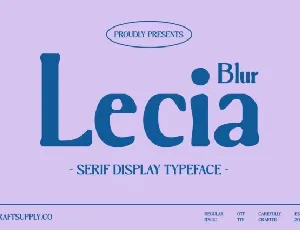 Lecia Blur font