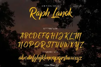 Raph Lanok Typeface font