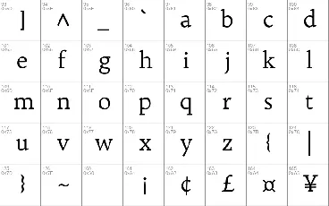 Trykker font