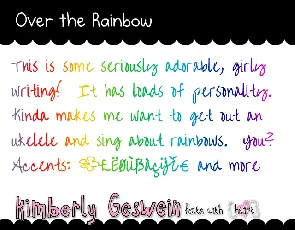 Over the Rainbow font