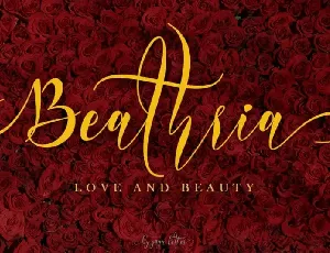 Beathria Calligraphy font