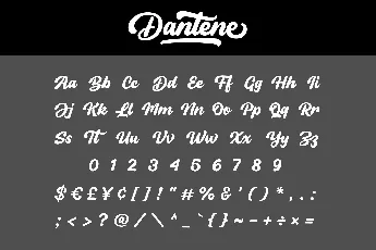 Dantene font