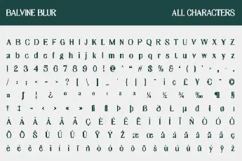 Balvine Blur font