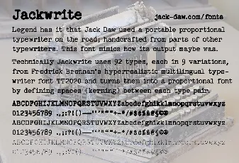 Jackwrite font