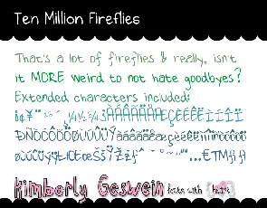 Ten Million Fireflies font