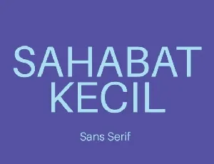 Sahabat Kecil Family font