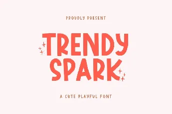 Trendy Spark font