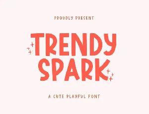 Trendy Spark font