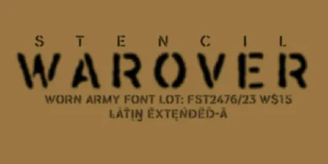 Warover Worn font