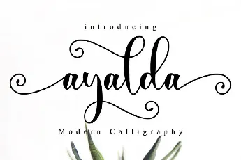 Ayalda Calligraphy font