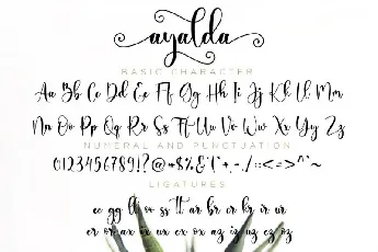 Ayalda Calligraphy font