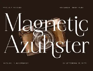 Magnetic Azuhster font