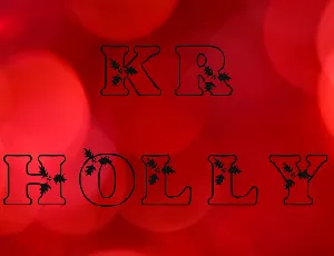 KR Holly font