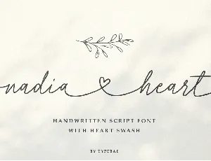 Nadia Heart font