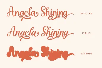 Angela Shining font