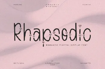 Rhapsodic Display font