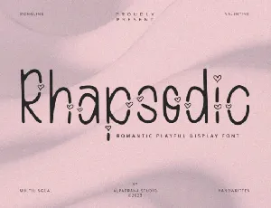 Rhapsodic Display font