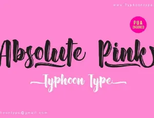 Absolute Pink Script font