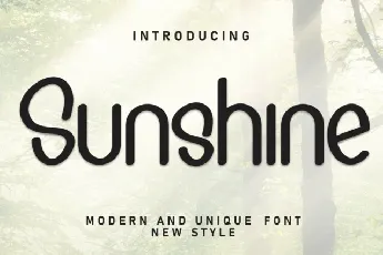 Sunshine Display font