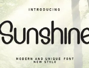 Sunshine Display font