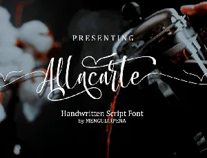 Allacarte Calligraphy font