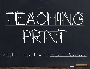 Teaching Print font