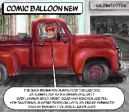 Comic Balloon New font