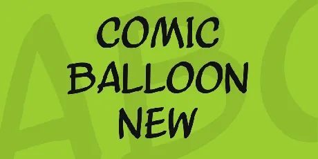 Comic Balloon New font