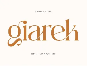 Giarek font