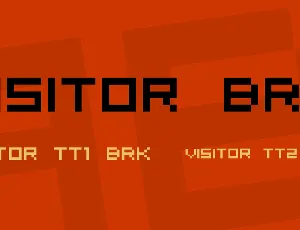 Visitor BRK font